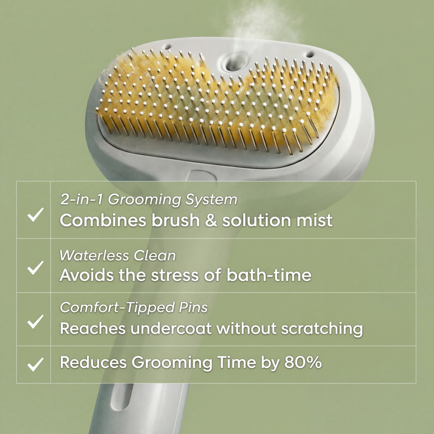 Pet Mist Brush + Solution Refills