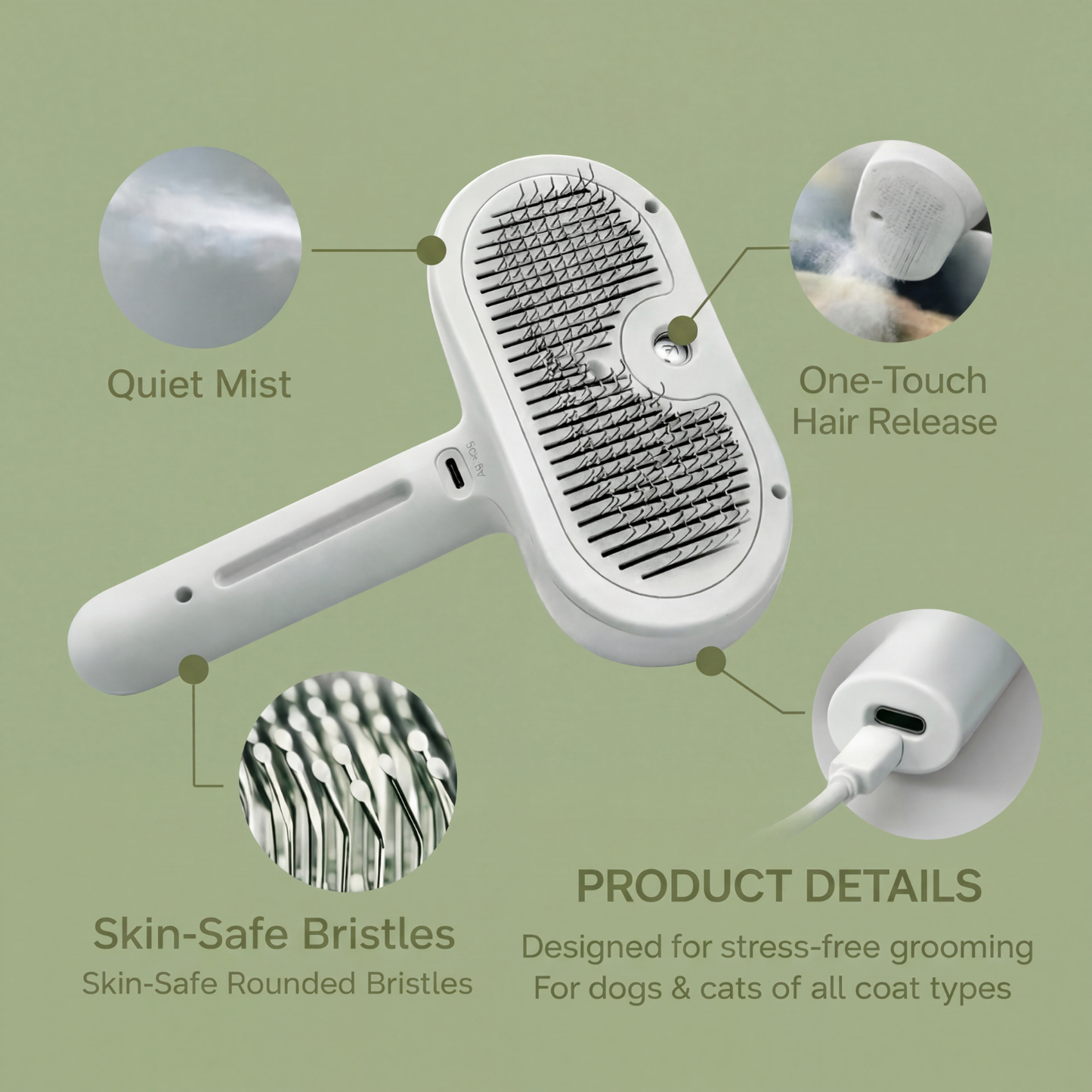 Pet Mist Brush + Solution Refills